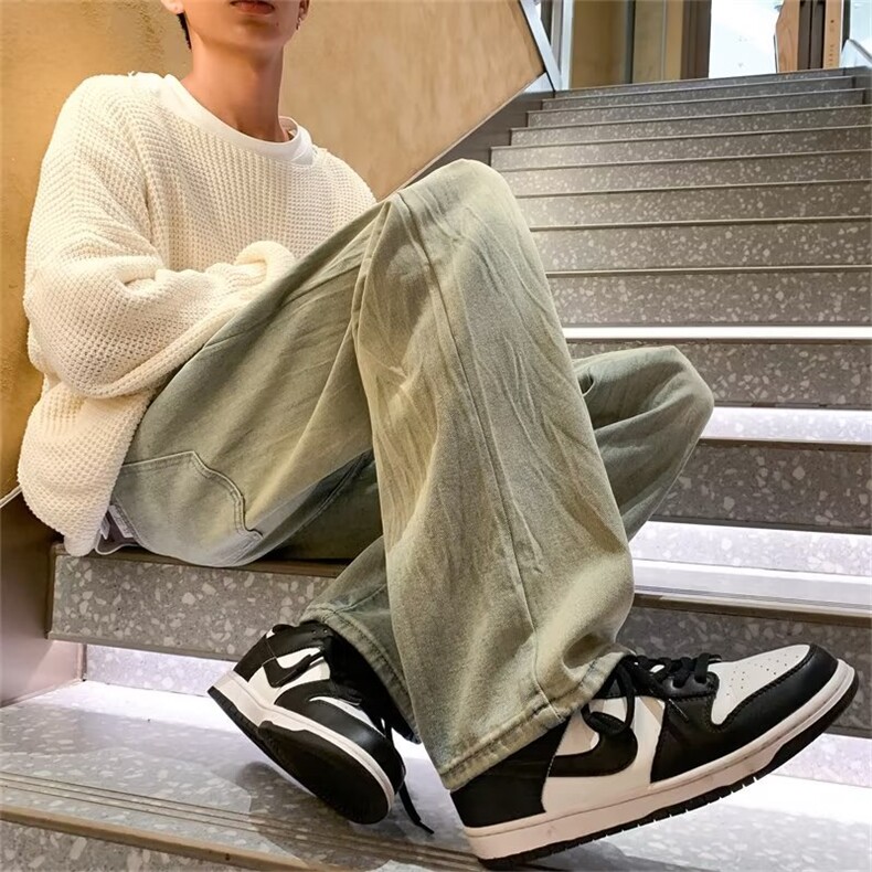牛仔裤男秋季潮大码休闲裤子高街N8141P42,男装牛仔裤,星座1116-2
