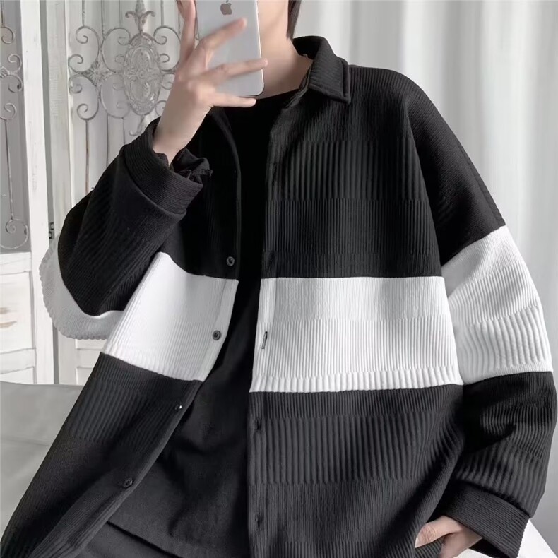 长袖衬衫男港风日系韩版潮流帅气衬衣C6612P43,男装衬衫,星座1116-2