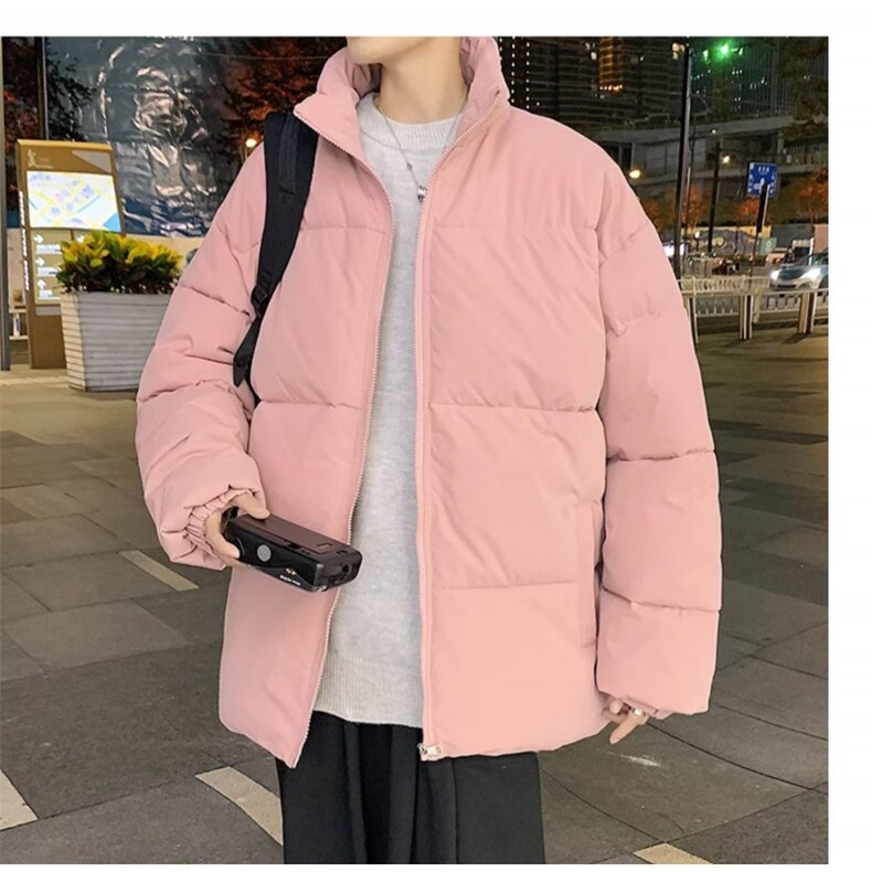 面包服男生秋冬季韩版潮流加厚棉服连帽潮牌宽松痞帅棉衣外套图片