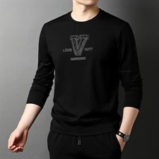 J624钱塘2020-1秋冬男士新款高端卫衣打底衫长袖贴身舒适P57，男装卫衣，钱塘207-1