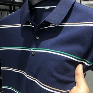 夏季保罗POLO衫男士短袖T恤时尚休闲翻领宽松半袖中年男装体恤衫,男装Polo衫,电商B212（原钱塘6029）