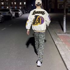 2025春秋复古毛呢飞行服外套宽松潮牌宽松休闲男士棒球服JKK833，女装短外套，星座516A