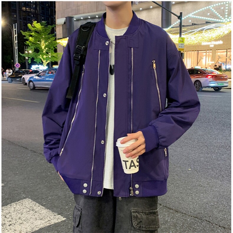 男士潮牌大码防水棒球领冲锋衣骑行服二开a406jk1220特p75,男装夹克,星座309（原A406）
