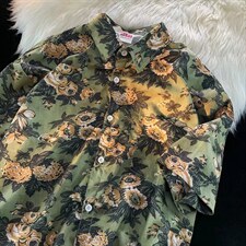 夏季短袖衬衫夏威夷宽松休闲复古衬衫四面弹布料CT112P35,男装衬衫,星座1116-2