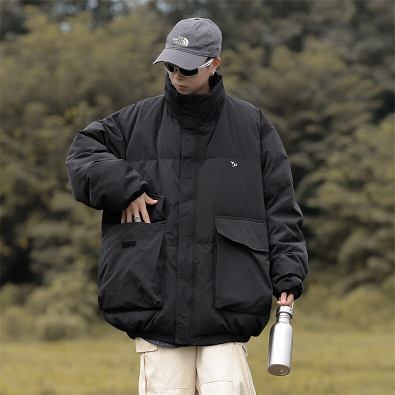 棉服男立领宽松面包服女日系新款外套潮M026-P88,男装棉衣,星座308B-2
