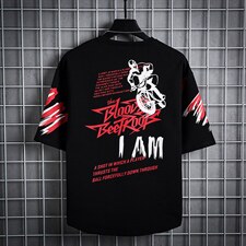 2024夏季新款ins男短袖t恤宽松韩版潮流体恤五分半袖DT08P30，男装T恤，电商A086