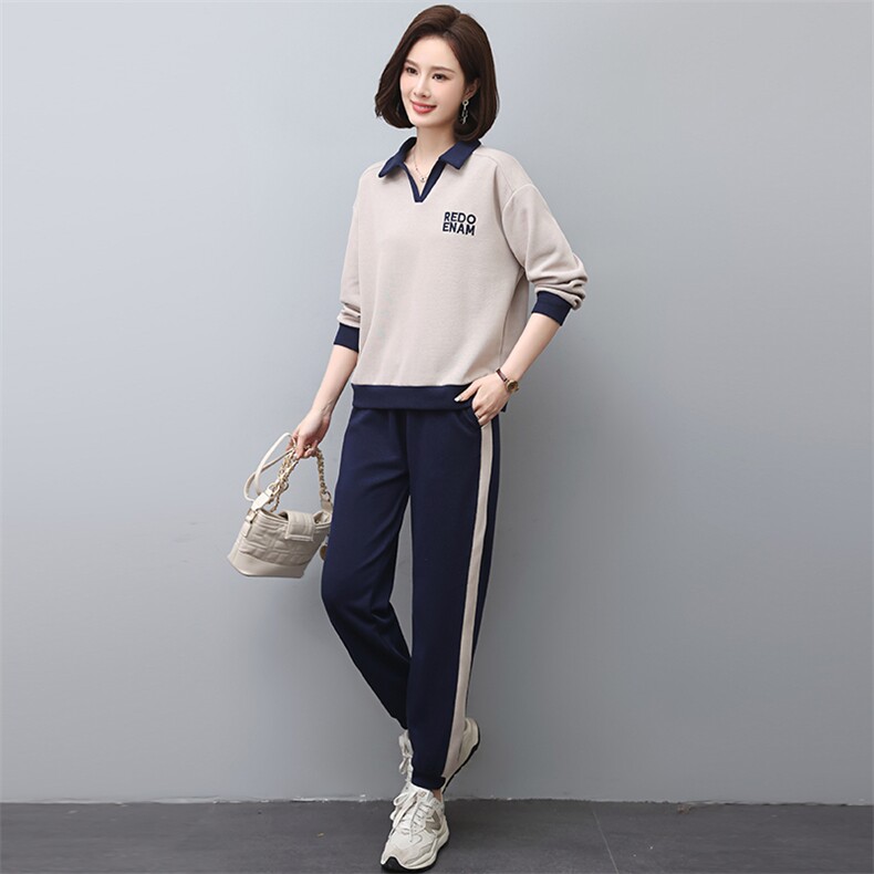 高级感休闲运动套装女2025春秋新款妈妈时尚穿搭一整套卫衣两件套,女装套装/套裙,忆绮罗