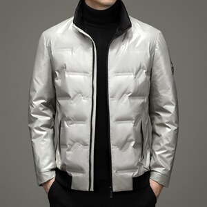 中青年男士外穿拉链立领纯色鸭绒羽绒服外套男装SNNYR99675-P230，男装羽绒服，电商B212（原钱塘6029）