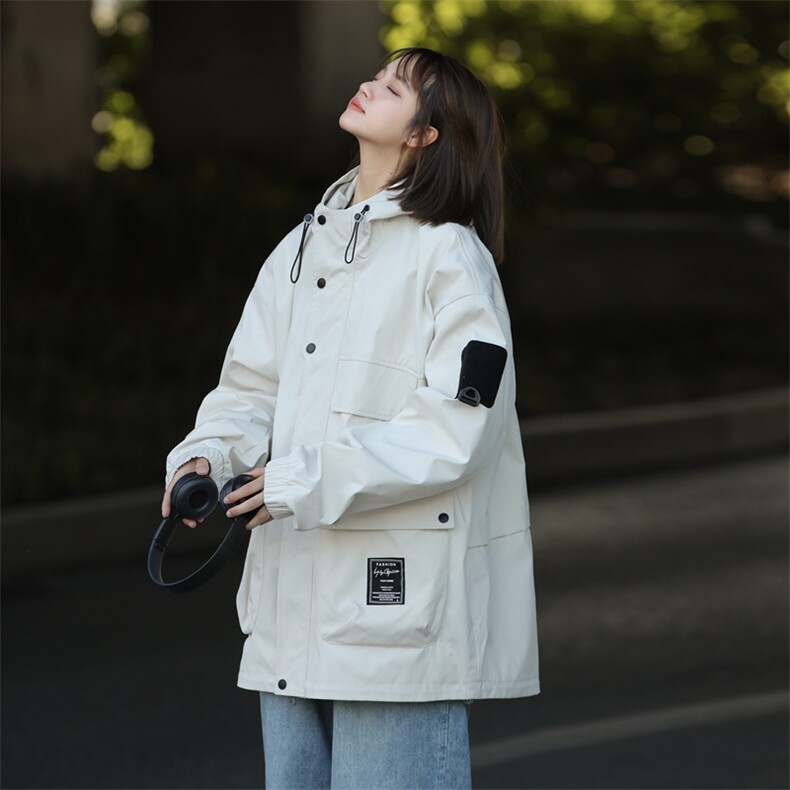 春季新款中性风三防户外夹克男连帽冲锋衣外套DSA157B-JK181-P85图片