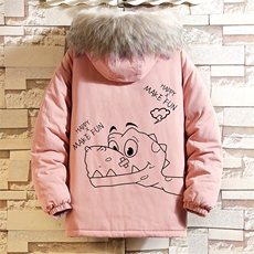 MM48136-P130冬季大毛领棉衣男士大码加厚棉袄男棉服砖墙挂拍，男装棉衣，电商A040A