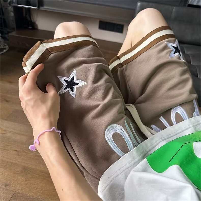 夏季新款潮牌篮球运动短裤美式高街宽松男女休闲五分裤YD062-P35图片