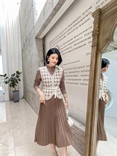 星雨阁2021秋冬款马甲两件套连衣裙现货，女装马甲，星雨阁