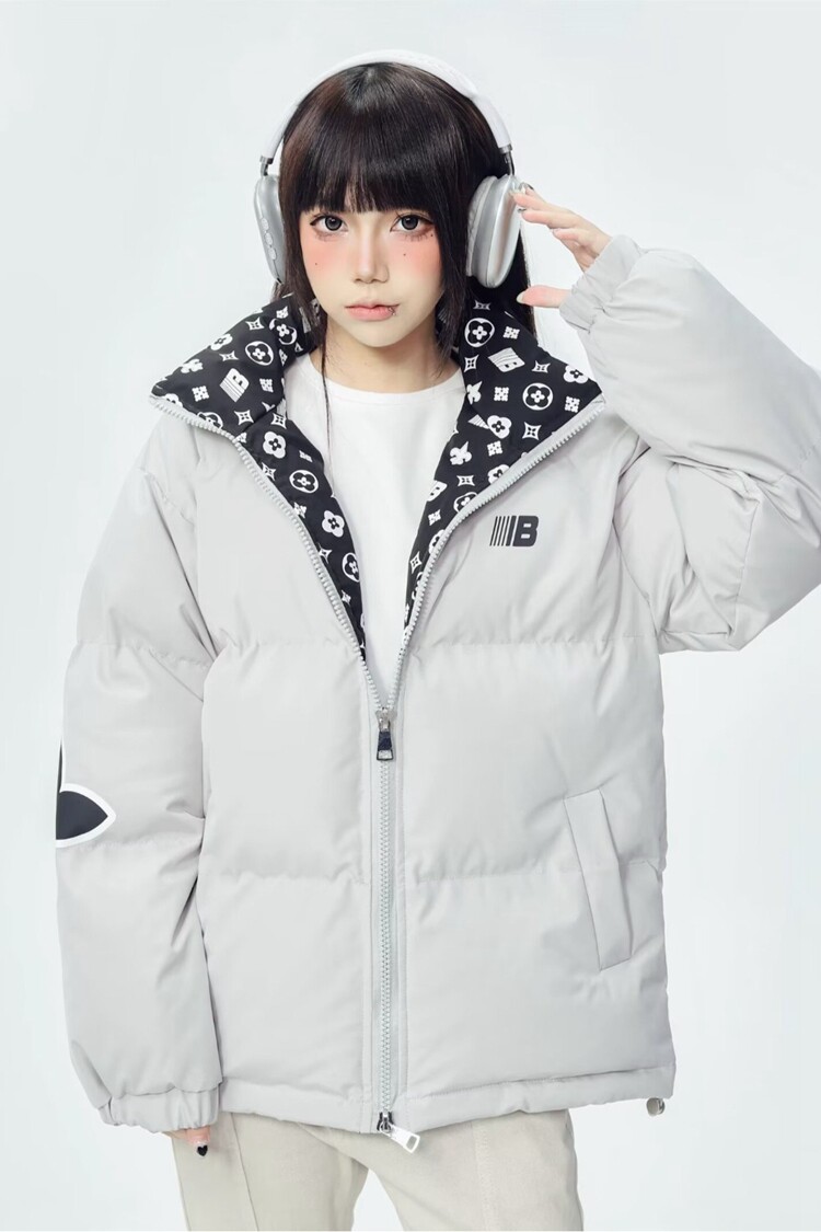 棉服男款冬季美式立领轻薄oversize棉服加厚棉衣外套短款面包服,男装棉衣,星座218-8