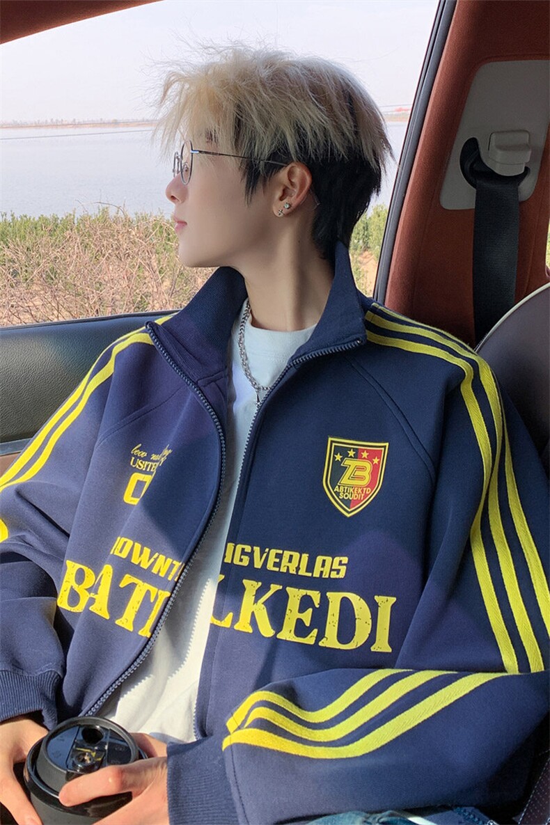 2025春节新款男士潮牌开衫卫衣百搭学生外套WY09特P68,男装卫衣,电商B220