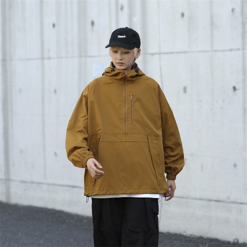 日系美式冲锋衣潮牌男半高领机能夹克春季潮流工装外套W7087-P44,男装夹克,星座512-2