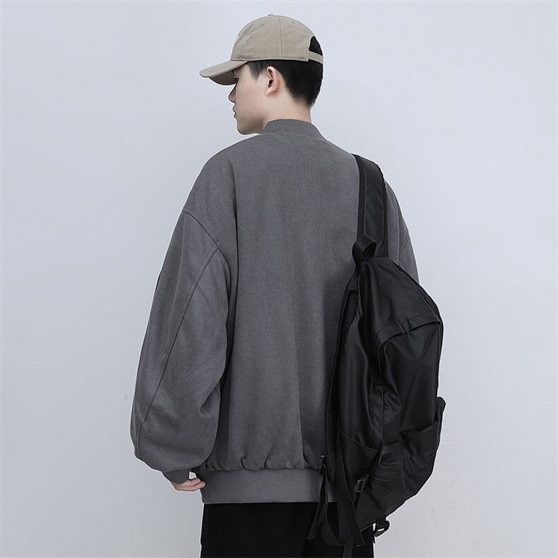 模特图新款麂皮绒飞行夹克男春秋美式复古工装618A-WT1019-P70,男装夹克,星座914-4