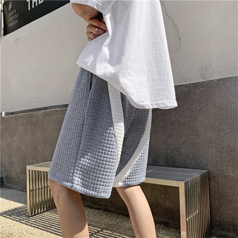 五分裤男韩版潮流拼色高街帅气2023夏季新款ins宽松短裤K3565-P30,男装休闲裤,星座412-3