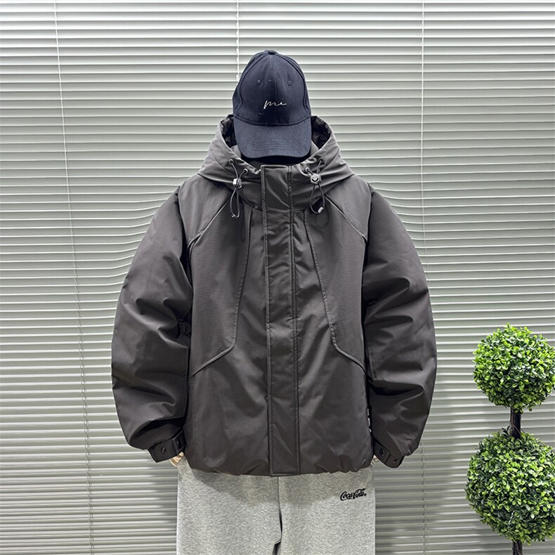 2025新标90白鸭绒短款连帽加厚时尚男羽绒服外套303-P320，男装羽绒服，钱塘708(原3018)