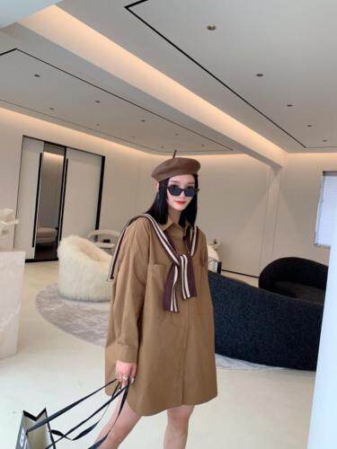 韩版条纹披肩衬衫，女装衬衫，红头发儿