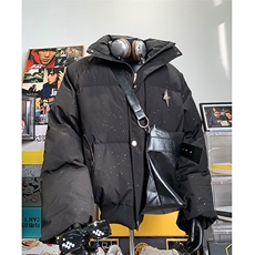 405A美式高街个性金属设计印花满天星棉服MY24912-特批85控158，男装棉衣，星座405A