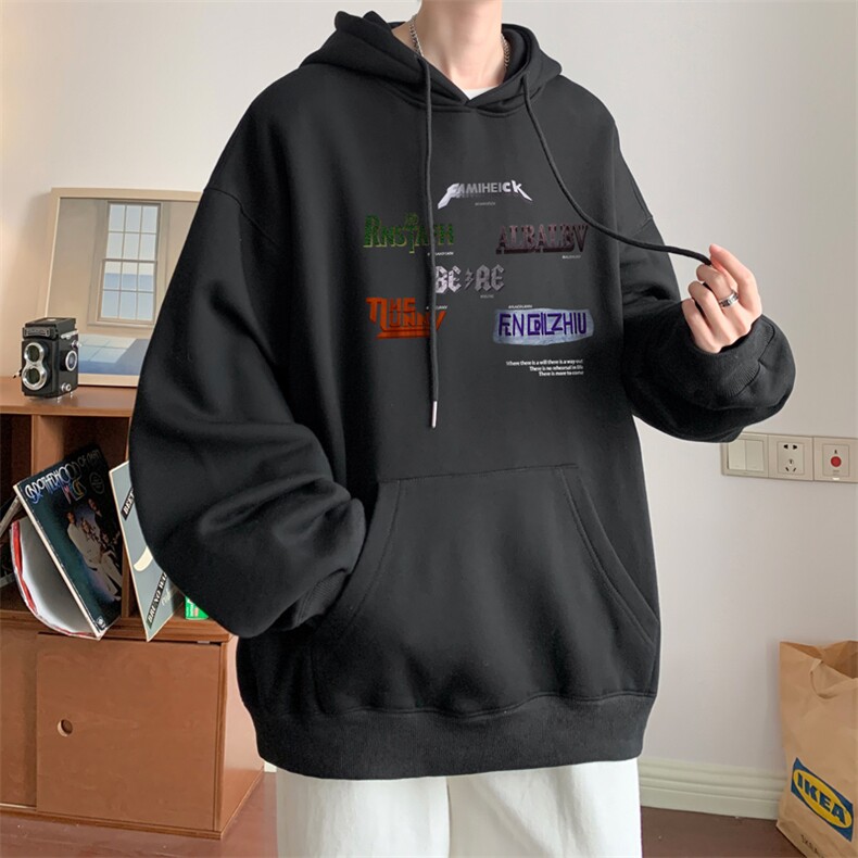 ！连帽圆领卫衣男装港风帽衫男LM163-P35,男装卫衣,电商B367