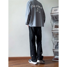 B221美式ins高街暗黑拼接直筒工装牛仔裤LK24147-P70控98，男装牛仔裤，电商B221