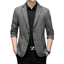 2023秋季男装商务休闲西服中年单西外套男时尚上衣HM8312-P220图片