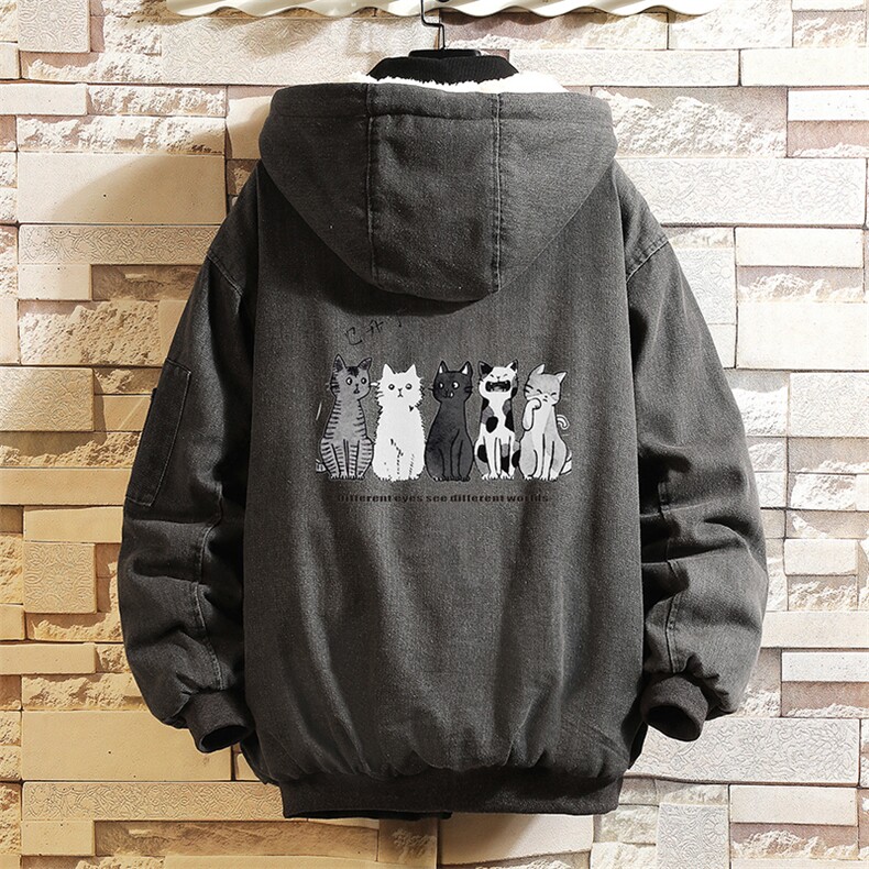 NM53100-P140牛仔外套男大码加厚加绒衣男羊羔毛服男,男装棉衣,电商A040A