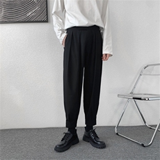 魔术贴腰休闲西裤哈伦裤马丁靴裤子男/KM98P55现货，男装西裤，电商D325