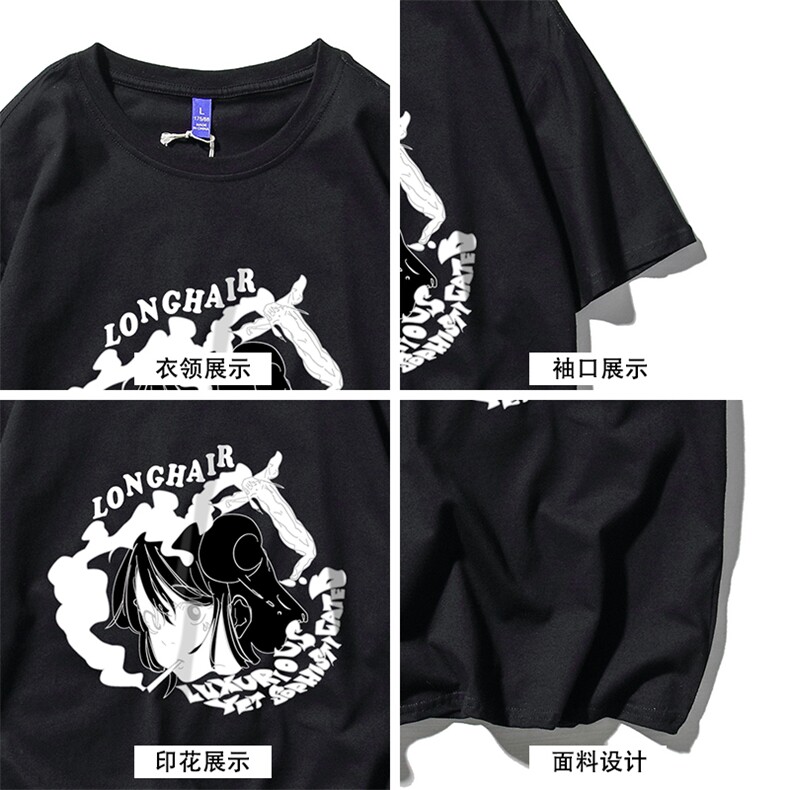 T恤潮流圆领男港风印花2026夏季新款短袖DS-B299-ZY1268特批P25,男装T恤,电商A061-1