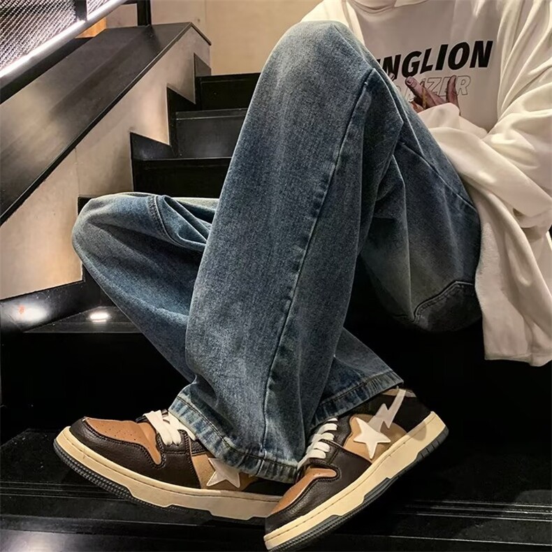 牛仔裤男秋季潮大码休闲裤子高街N2210P43,男装牛仔裤,星座1116-2
