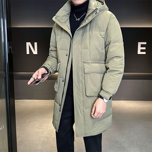 标50极寒厚款中长款羽绒服男2025新款连帽外套B240-YR8173-P265图片