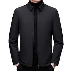 21新款中年鹅绒内胆羽绒服翻领男休闲商务冬装外套HM9887-P255，男装羽绒服，电商B212（原钱塘6029）