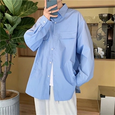 长袖衬衫春款男港风潮流C2001P34，男装衬衫，星座1116-2