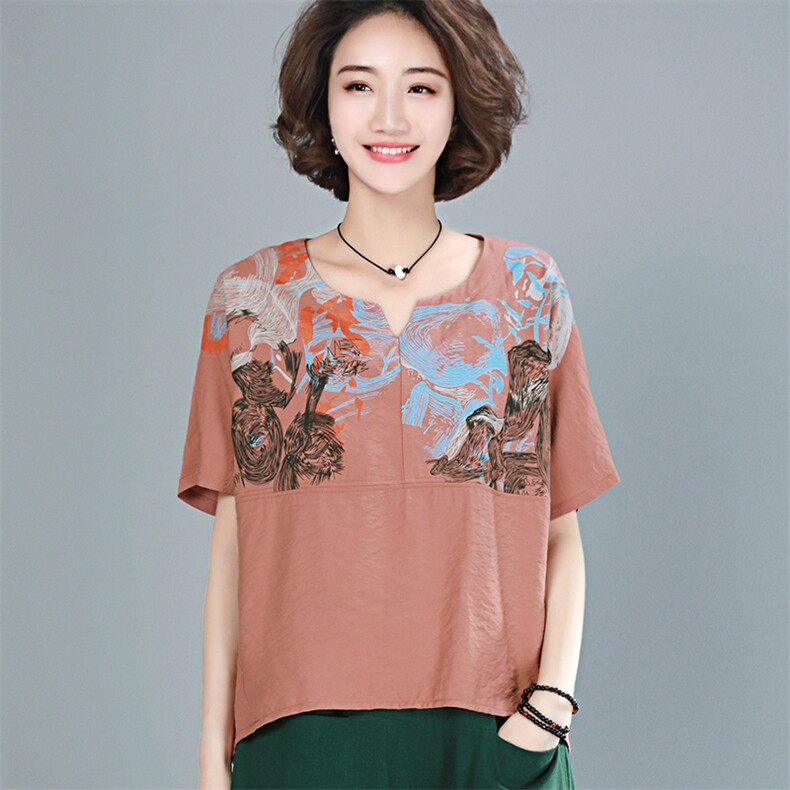 T恤印花时尚2021年夏季新款百搭宽松休闲舒适，女装T恤，丽影随形