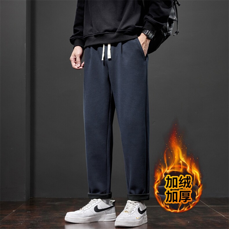 特批锥形加厚裤子男士秋冬款潮流宽松直筒休闲裤J830-P40/加绒P50，男装卫衣，星座509