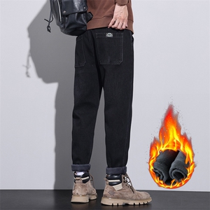 加绒加厚高品质日系潮男牛仔裤男弹力修身直筒小脚休闲裤8605-P60