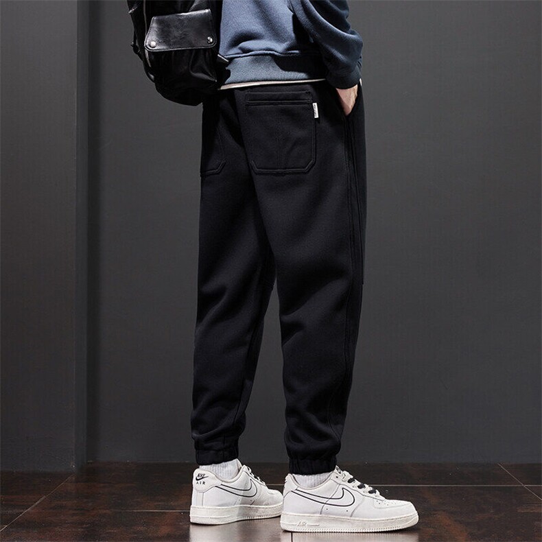 保暖运动卫裤男宽松束脚秋冬款加绒加厚休闲长裤Z2351-P45加绒P52,男装休闲裤,星座509