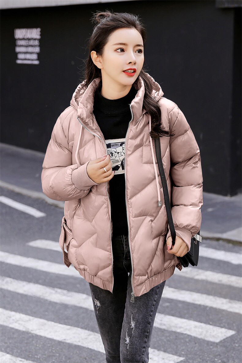 棉衣/棉服2020年冬季中长款时尚甜美短款开叉蝴蝶结棉服,女装棉衣/棉服,瑶迪依秀