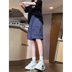 美式复古工装短裤夏季宽松休闲速干运动五分裤，男装牛仔裤，星座506A