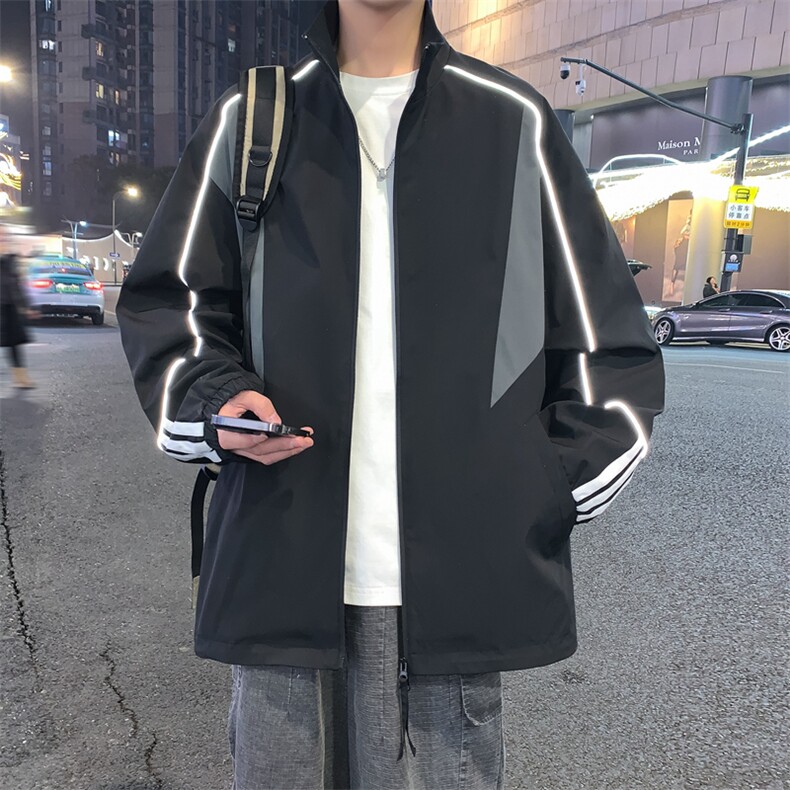 冲锋衣外套男春秋户外徒步登山服夹克潮牌痞帅高级感JK1563-P80图片