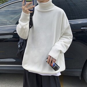 秋季男装青少年宽松休闲毛衣韩版潮流高领针织衣A161-2-M2057-P50图片