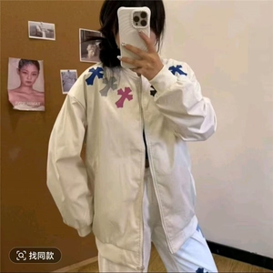 1506/QJK1240/P42美式飞行夹克潮牌情侣印花外套潮潮牌百搭图片