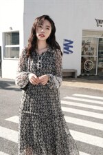 【现货】韩版碎花连衣裙ML，女装连衣裙，易霏金熙