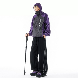 山系防泼水防风软料登山冲锋裤男春秋直筒阔腿运动休闲裤KZ067P50图片