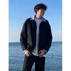 时尚老钱风假两件外套简约日系文艺新款ins流行原宿 JDX223图片