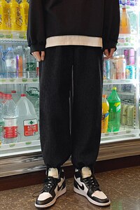 运动风2021加绒九分休闲裤潮流百搭长裤TY040-1-P35加绒批40,男装休闲裤,星座718-1