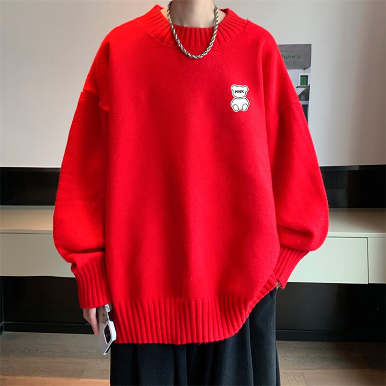 半高领毛衣男士大码针织衫男毛线衣男M18292-P45加绒款-P65,男装针织衫/毛衣,电商A040