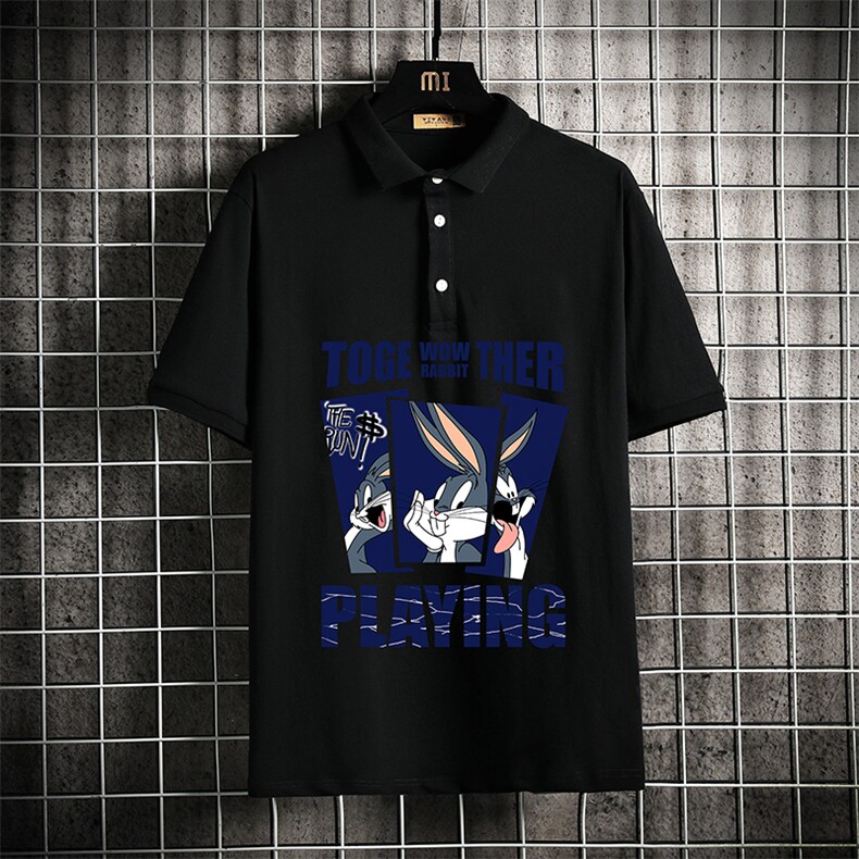 PL57234-P35翻领短袖polo衫男大码胖子半袖t恤男有领保罗衫网格,男装Polo衫,电商A040A