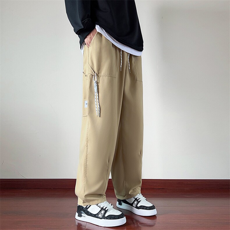 宽松休闲裤子男港风潮牌直筒青少年高街休闲裤KZ088-P39,男装休闲裤,星座1001-1